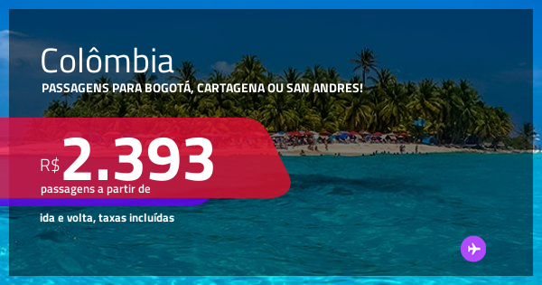 Passagens para a COLÔMBIA: Bogotá, Cartagena ou San Andres! A partir de ...