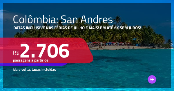 Passagens para a COLÔMBIA: San Andres! A partir de R$ 2.706, ida e ...